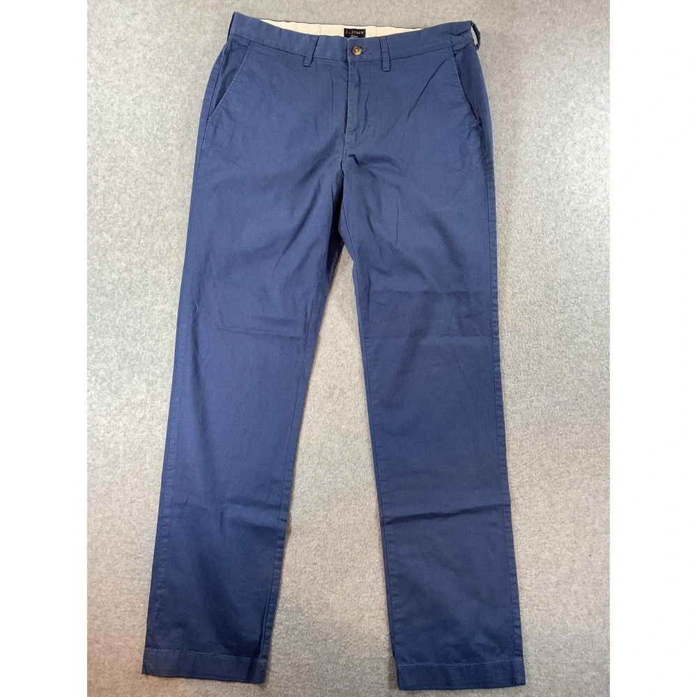 J. Crew Flex Straight Chino Pants Mens 31x32 Blue Cotton Stretch Casual 1213